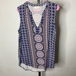 Kate & Sam Sleeveless V-neck Blouse Size Medium